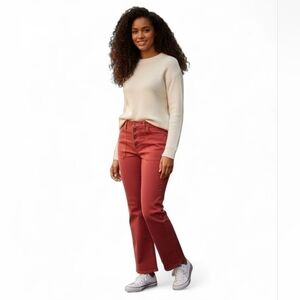 Daily Thread High Rise Cropped Ankle Flare Jeans in Jolie Clay Wash Size 16 NWT